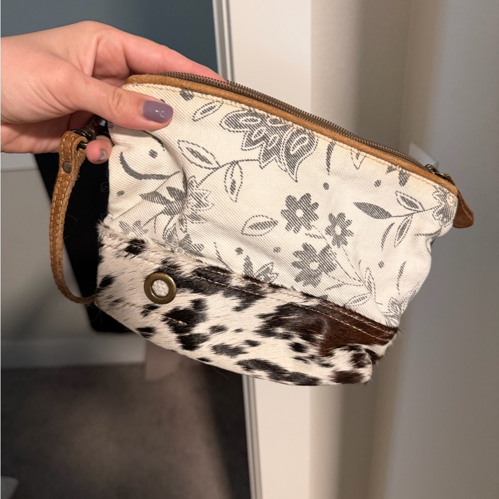 Myra Bag Floral and Animal Print Clutch